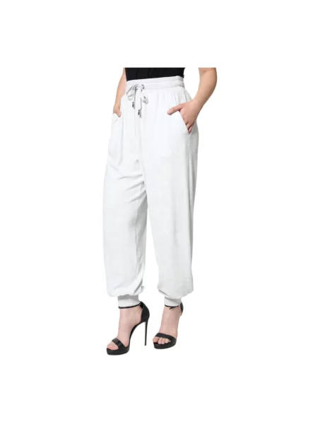 Joggery Dolce And Gabbana wiązane białe