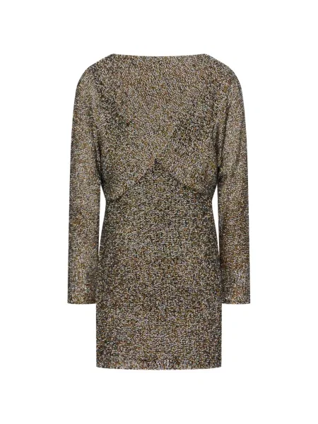 Lung rochie mini Alberta Ferretti cu paiete maro