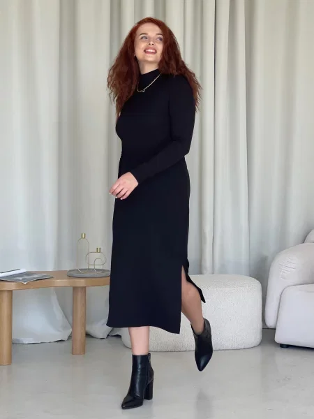 Платье миди Merlini черное