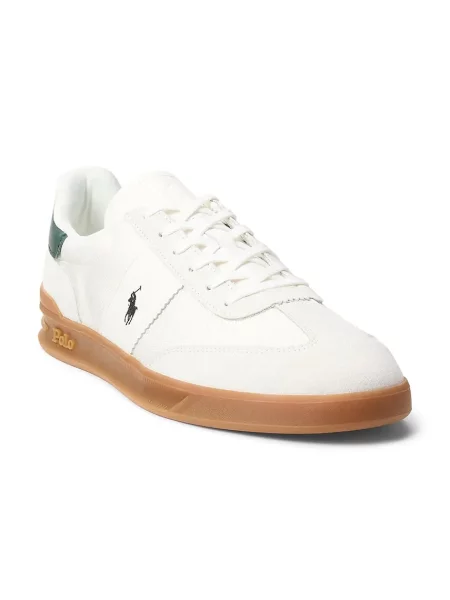 Δερμάτινα sneakers Polo Ralph Lauren NYLON/SUEDE-HRT AERA λευκό