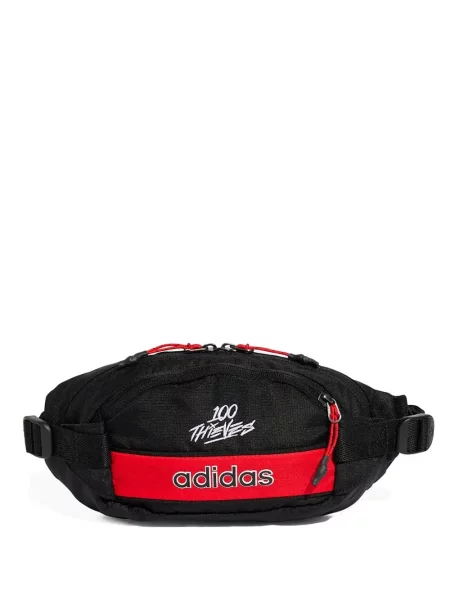 Pruhované kraťasy Adidas s výšivkou černé