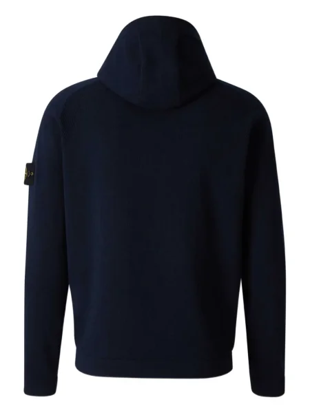 Hanorac cu glugă Stone Island cu strasuri albastru