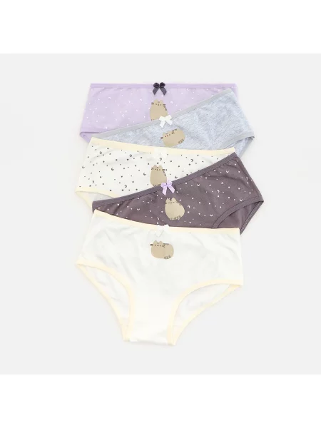 Reserved 5 Pusheen pamutban gazdag bugyi többszínű