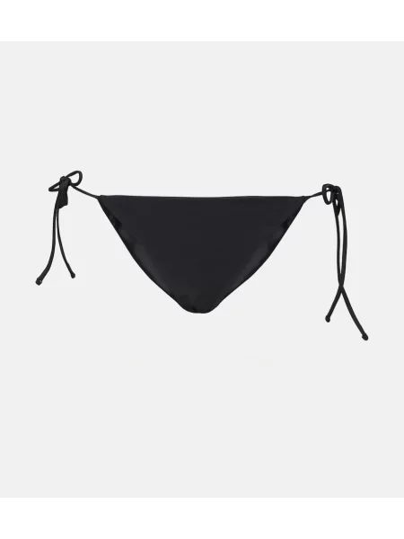 Bikini Jade Swim cu talie joasă cu legături negru
