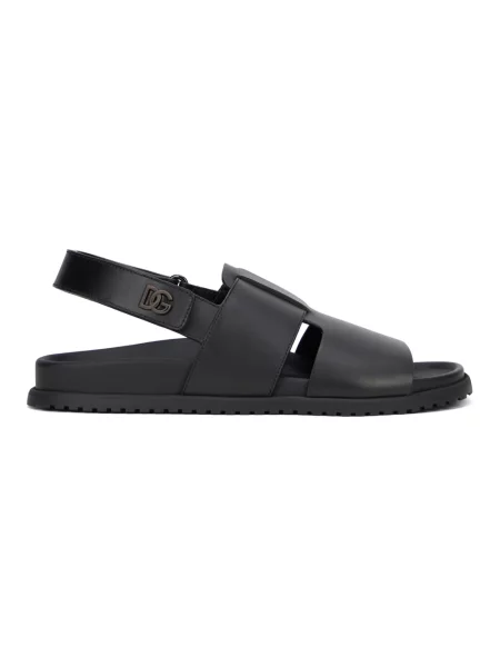 Sandały Dolce And Gabbana skórzane czarne