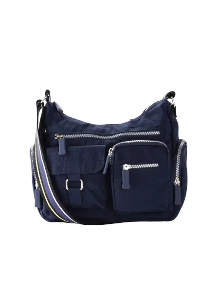 Bonprix Geantă de umăr bleumarin / mov liliachiu / negru / natural alb