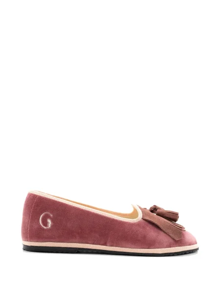 Pantofi loafer Gondolina cu franjuri roz