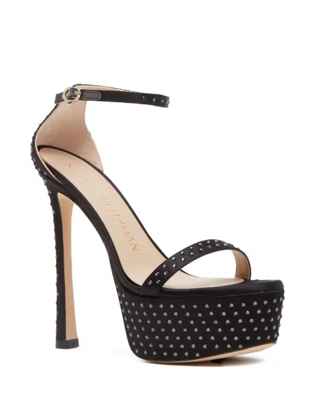 Sandale Stuart Weitzman de cristal negru