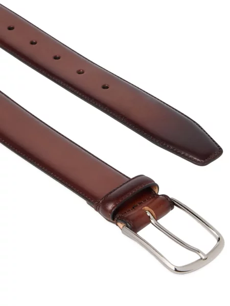 Cu centură curea Brooks Brothers din piele maro