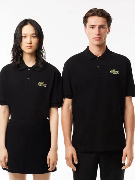 Поло Lacoste черное