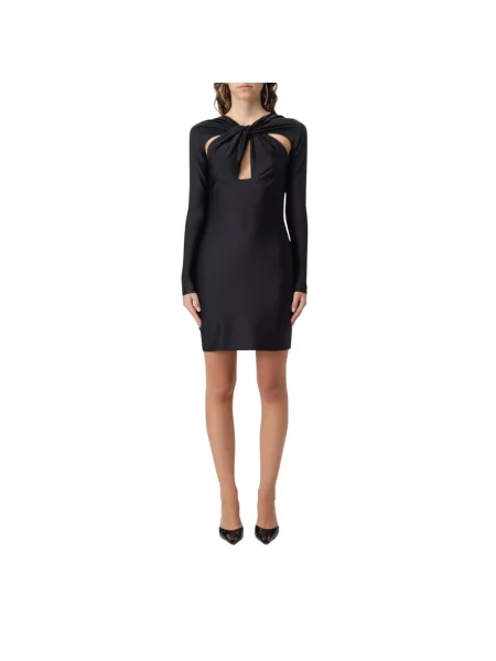 Coperni sukienka Twisted Cut-Out Jersey Dress mini dopasowana czarny