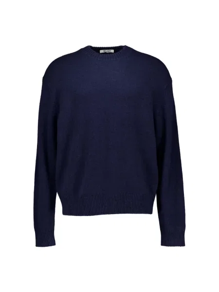 Dzianinowy sweter Olaf Hussein niebieski
