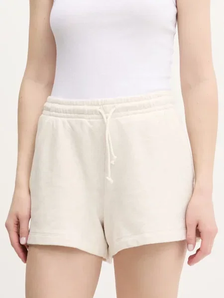 Šortky Tommy Jeans high waist béžová