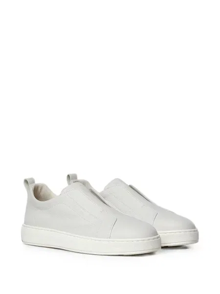 Chiloți Santoni din piele slip-on alb