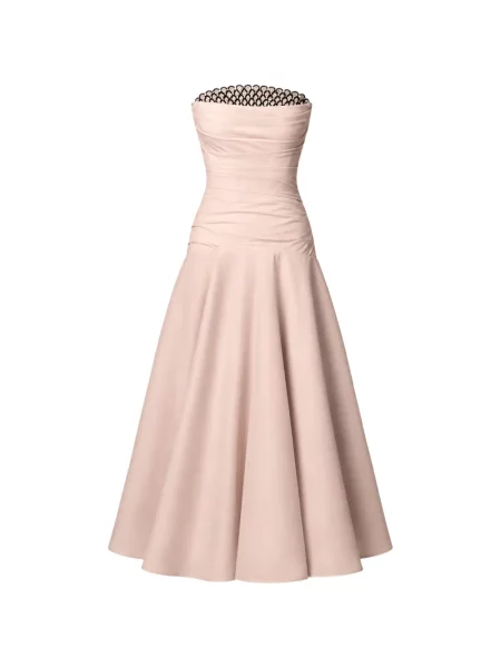 Rochie midi Nafsika Skourti cu volane roz