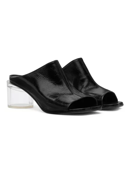 Klapki mules Mm6 Maison Margiela czarne