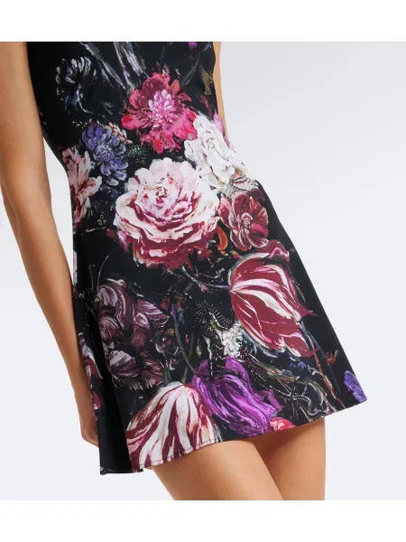 Rochie Roberto Cavalli cu model floral negru