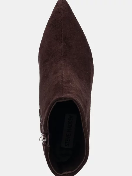 Замшевые ботинки Steve Madden на шпильке коричневые