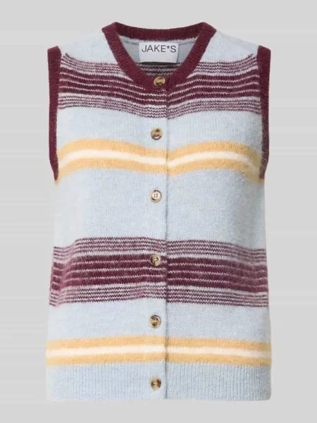 Bezrękawnik o kroju regular fit z dodatkiem wełny Jake*s Casual błękitna