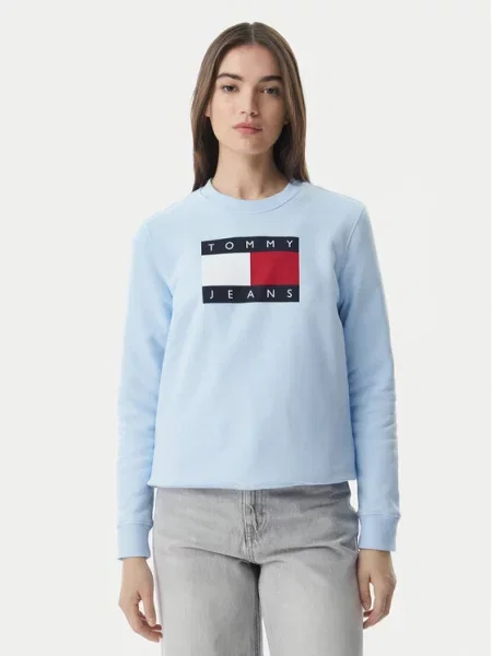 Mikina Tommy Jeans modrá