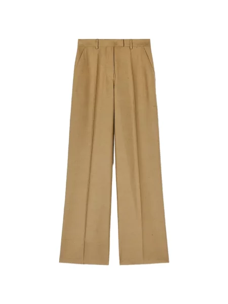 Pantaloni Retori de mătase maro