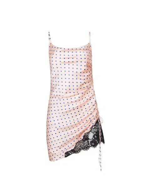 Rochie mini Fleur Du Mal din dantelă roz