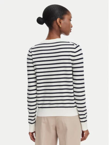 TOMMY HILFIGER Kardigán svetlobéžová / námornícka modrá biela