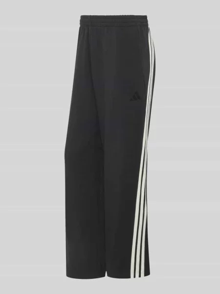Spodnie dresowe o kroju loose fit z czystej bawełny Adidas Sportswear czarne