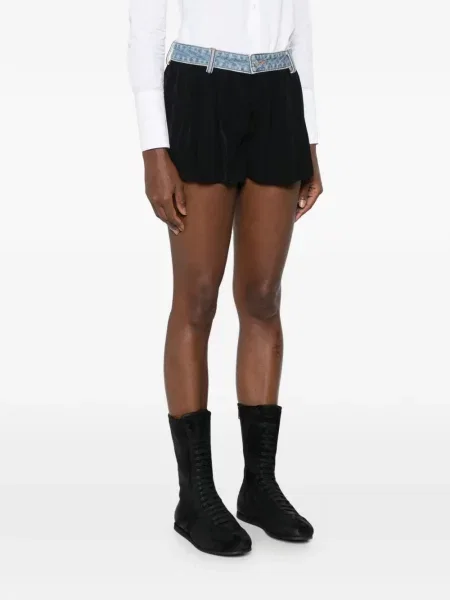 Pantaloni scurți din denim Alexander Wang negru