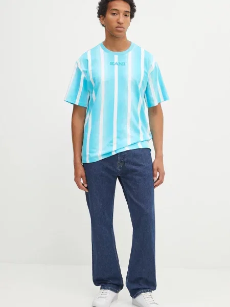 Karl Kani t-shirt z nadrukiem niebieski