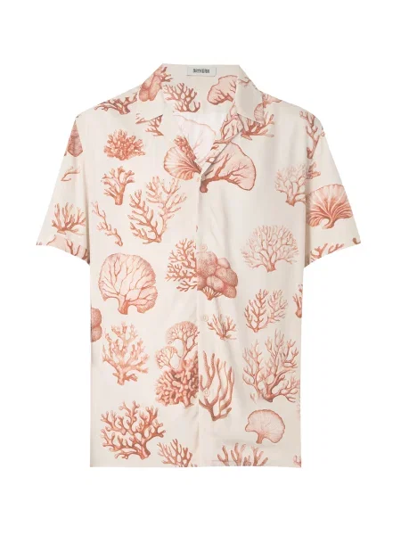 Drykorn Resortní Košile Bijan Regular Fit krémová / tmavě oranžová