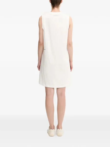 Rochie mini Pangaia cu imagine de costum alb