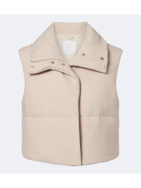 Vestă din puf Eleventy de lână bej