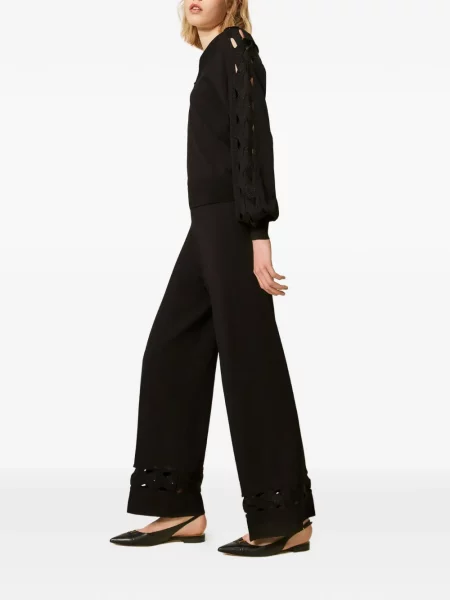 Pantaloni Twinset tricotate negru