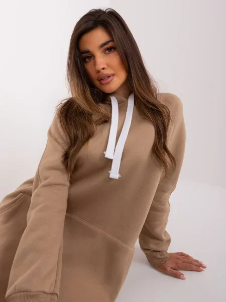 Hanorac cu glugă Fashionhunters bej