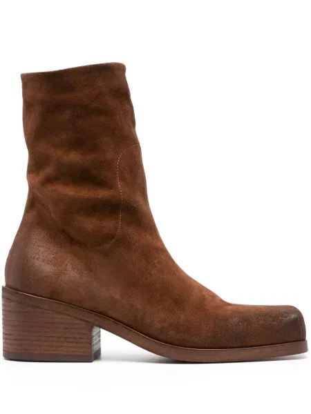 Botine Marsell din piele de căprioară maro
