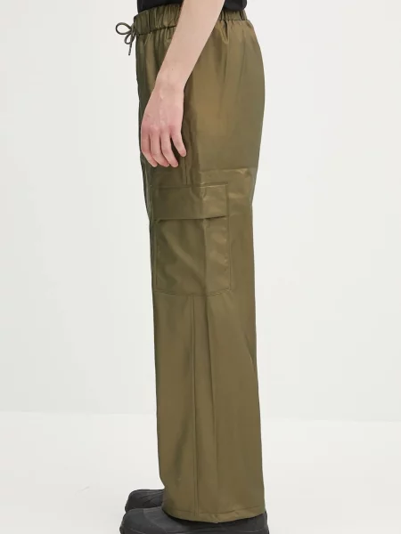 Rains spodnie Cargo Rain Pants Wide W3 proste zielony