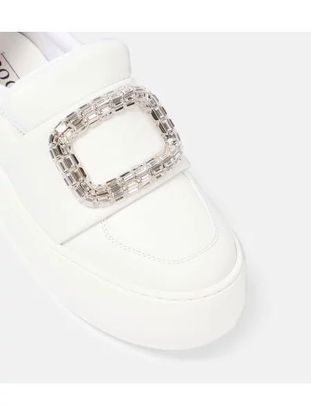 Sneakerși Roger Vivier din piele alb