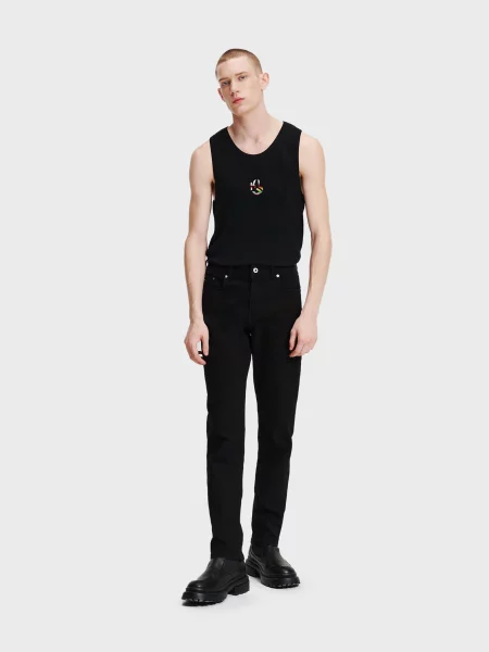 Прямі джинси Karl Lagerfeld Jeans бавовна/еластан чорний