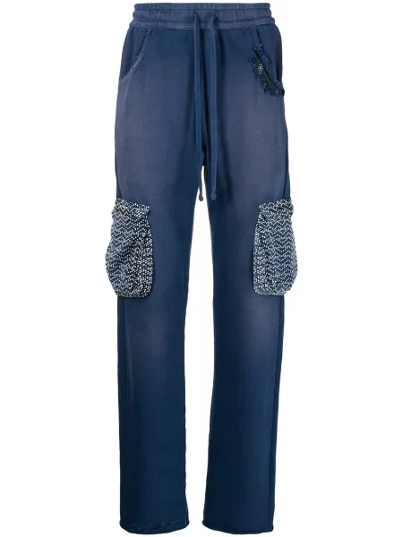 Tepláky Alchemist s oděrkami modré