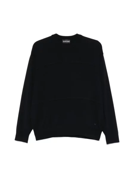 Sweter Emporio Armani wełniany niebieski