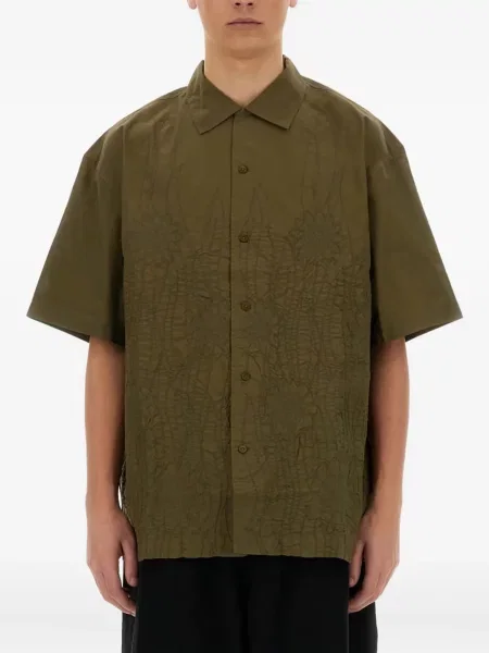 Cămașă Ymc cu broderie scurtă verde