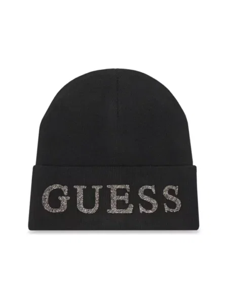 Guess Akcesoria unisex M Czapka Ribbed Beanie czarny