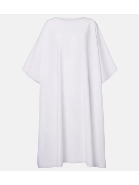 Rochie midi The Row din poplin alb