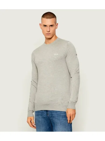 GUESS Pulóver DANIEL melír szürke