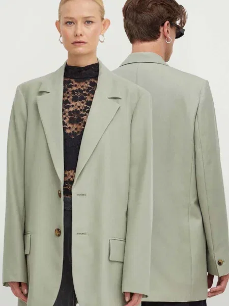 Suknjič s primesjo volne Won Hundred zelena