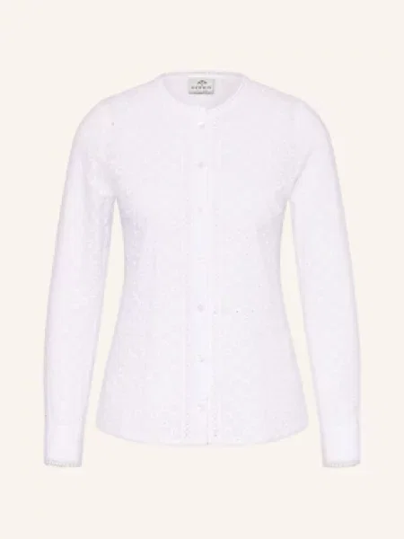 Berwin & Wolff Bluzka Do Stroju Ludowego Z Dziurkowanej Koronki weiss biała