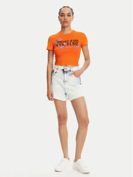 Tričko Versace Jeans Couture oranžové