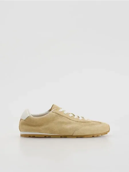 Замшевые кеды Reserved желтые