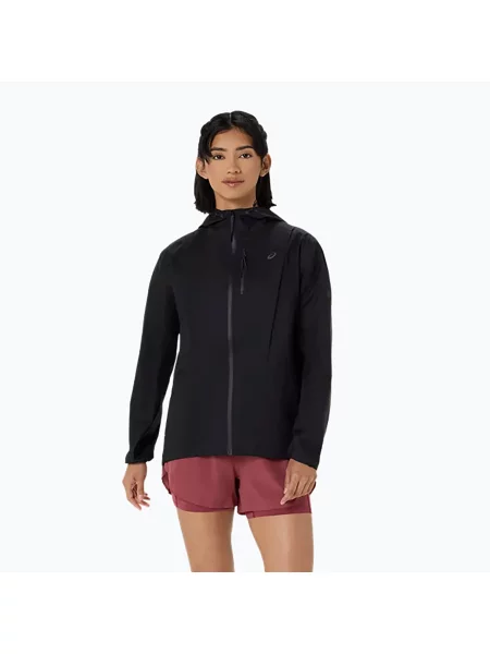 Geacă de alergare pentru femei ASICS Fujitrail Elite Waterproof Jacket performance black negru